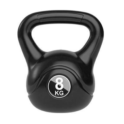 China Universal Hot Selling Fitness Cement Plastic Kettlebell, Home Gym Kettle Bell for sale