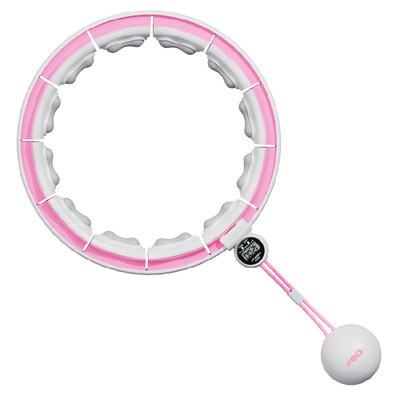 China Universal Digital Massage Counting Hoola Smart Circle With Hot Selling FITNESS Ball Adjustable Detachable Auto Indoor Rotating Pink Small Knots Piece for sale