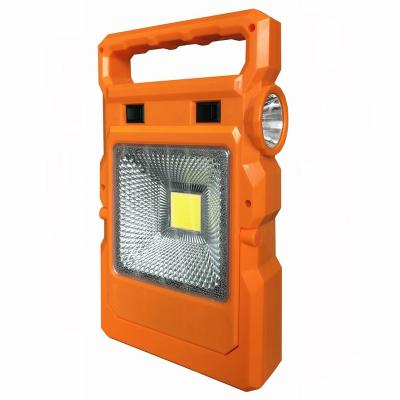 China Sports Stadiums Garden Portable Outdoor Solar LED Floodlight Single Floodlight Lantern With Power Bank Torh Flashlight System for sale