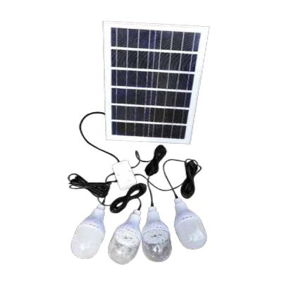 China Indoor Home 30W Home Using 4 Bulbs Mini Rechargeable Solar System for sale