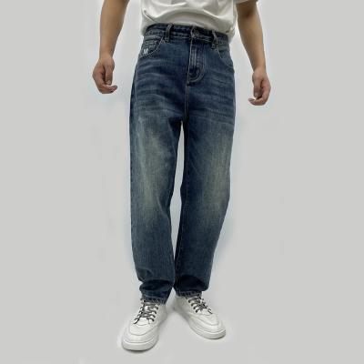 China Stretch JC-3962 2023 Vintage washed jeans men flare slim fit stacked denim streetwear street jeans for sale