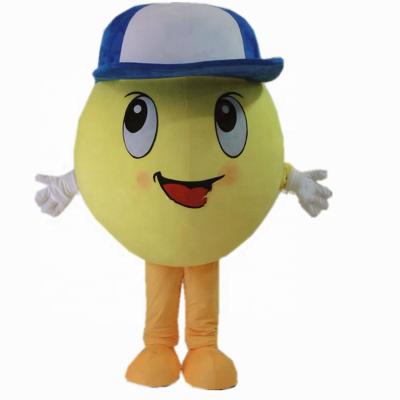 China Soft Big Plush HOLA Mascot Costume /Yellow Head Cartoon Mascot Costume for sale