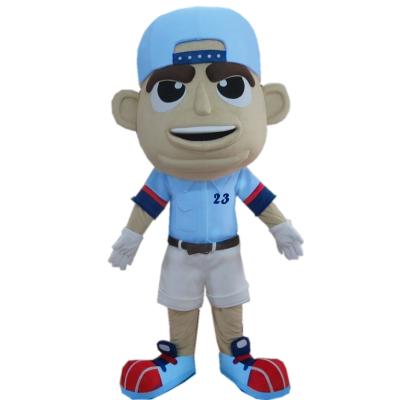 China soft plush human Hola mascot costumes/athlete mascot costume/player mascot costumes for sale