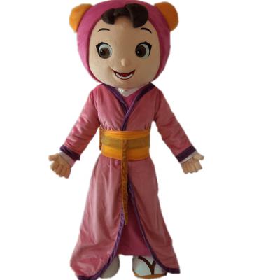 China Super Soft Plush Hola Boy Mascot Costume / Custom Human Mascot Costumes Porcelain for sale