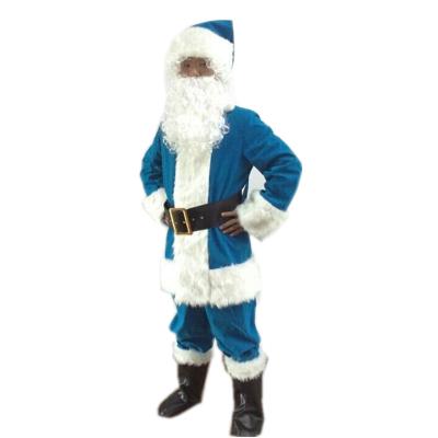 China Soft Plush Santa Claus Costume / Soft Christmas Costumes For Adult for sale