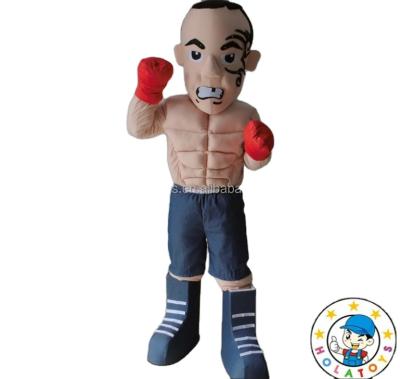 China Soft Plush In Running Human Mascot Costume / Boxing Champion Tyson Mascot for sale