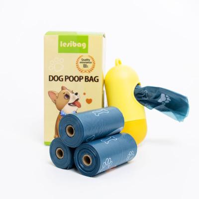 China Sustainable Custom Scented Disposable Compostable Dog Poop Bags Poop Baggies Dispenser Holders Carrier Biodegradable Waste Bag For Dog for sale