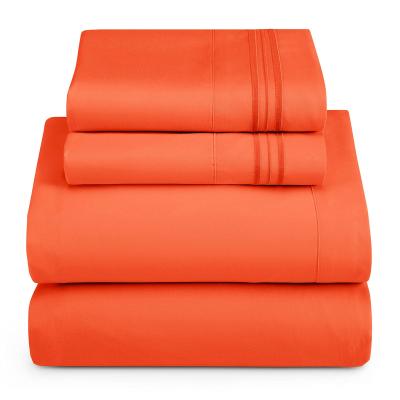 China Anyu MOQ 1 Nondisposable Promotional Product Luxury Microfiber Brushed Sheets Set 100% Polyester Queen Size Fitted Sheet Set For Home for sale