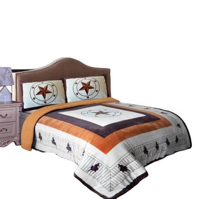 China Manta Home Textile Fleece Flannel Blanket Set And Sherpa Comforter Borrego Set Winter Comforter Set for sale