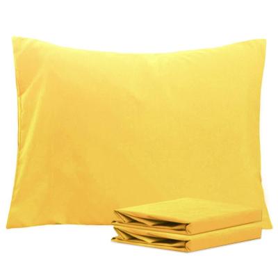 China Wholesale Anyu ODM&OEM 100% Brushed Polyester Microfiber Custom Size Hotel Cheap Soft White Anti-pilling Pillow Case In Bulk for sale