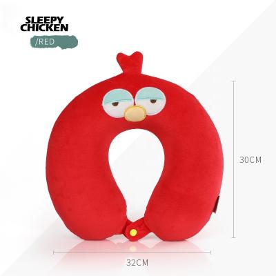 China Memory Factory Price Cartoon Design Embroider U-Shape Neck Pillow Memory Soft Cover Super Foam Filling Pillow For Office for sale