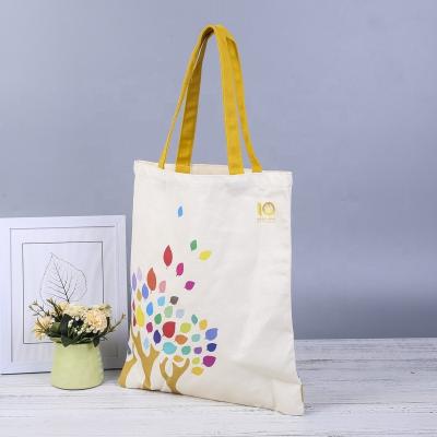 China Cotton Tote Bag Handle Canvas Bags Promotion Environmental Protection Bags With Custom Printed Logo for sale