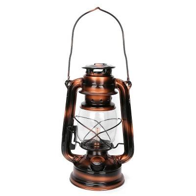 China Home Decoration Vintage Kerosene Lantern Camping Lamp Oil Light For Outdoor Coating Bronze for sale