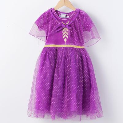 China Princess Cloak Dress Velvet Princess Mesh Cartoon Breathable Dress Girls Children's Dress Dress Birthday Festival for sale