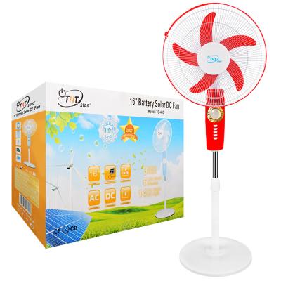 China OEM TNTSTAR TG-435 Rechargeable Standing Fan Stand Fan 16inch Floor Cooler Luxury Electric Solar Stand with Solar Panel Home for sale