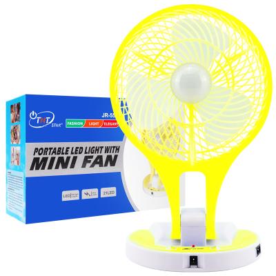 China TNTSTAR JR-5580 Portable YELLOW High Quality Table Fan AC Usb Desktop Circulator Fans Small Quiet Fan for sale