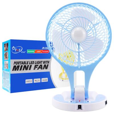 China TNTSTAR JR-5580 Portable Blue Handheld Fan Personal 3 Speed ​​Wind Rechargeable AD for sale