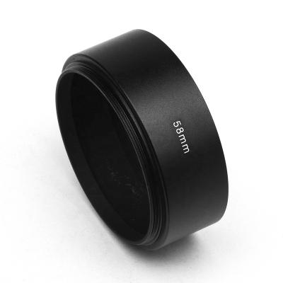 China 58mm Standard Metal Black Lens Lenses Aluminum Hood For Sony Canon Nikon Pentax Digital Camera Use for sale