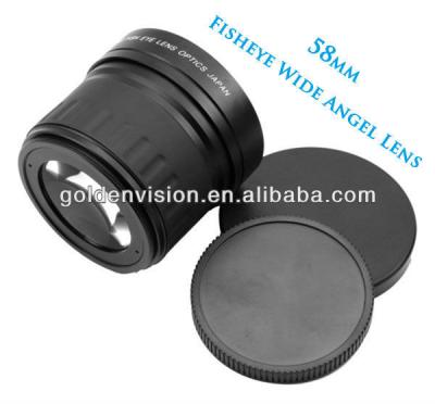 China New 58mm 0.21X Fisheye Metal Camera Lens Lens For XS Rebel E-F XSi T4i T3i T2i T1i XTi XT LF86 for sale