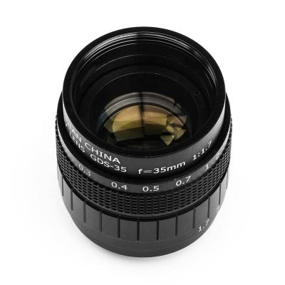 China OEM 35 mm F 1.7 C Metal + Glass Mount CCTV Lens Fit For Canon Nikon Camera for sale