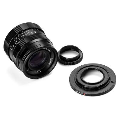 China Aluminum+Optical Glass 35mm CCTV F1.6 C Mount Lens + C-M4/3 Adapter + Macro Ring Kit For Olympus and For Panasonic MFT M4/3 Mirrorless Camera for sale