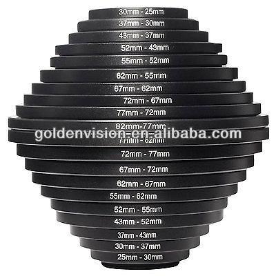 China Metal 26 30 37 43 52 55 62 67 72 77 82mm Step Up / Down UV Ring Filter Set for sale