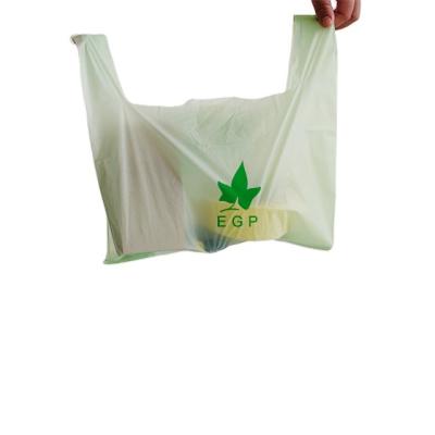 China 100% Custom Biodegradable EGP T-shirt Shopping Trash Bags for sale