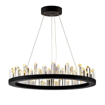 China New Design Modern Luxury Black Crystal Mount Good Quality Flush Mount Empire Chandelier Wedding Cake Stand Modern Led Crystal Stand for sale