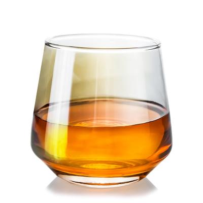 China Machine pressed & Wholesale Colored Amber Whiskey Paint Mug 275ml From Lon Paint Lon Whiskey Glass Factory for sale