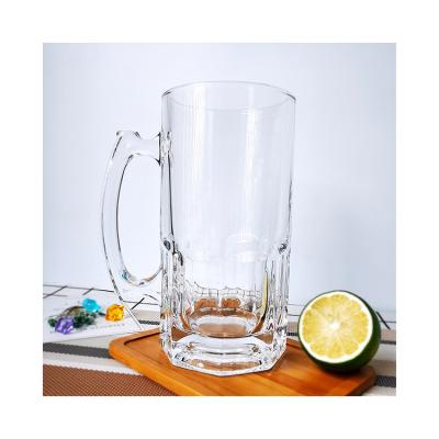 China Modern low price 1000ml high quality reusable household beer glass mug for sale for sale