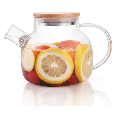 China China Manufacturer Wholesale High Capacity Infusion Glass Heat Resistant Tea Kettle Viable for sale