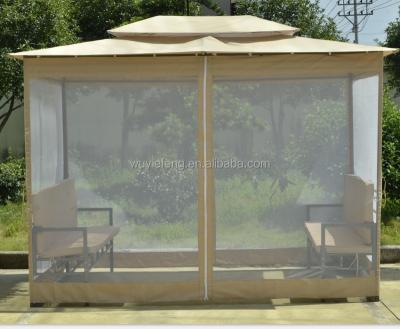 China High Quality Wrought Iron Patio Gazebo Patio Gazebo With Net Sidewalls for sale