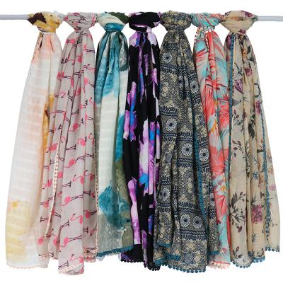 China Fashion shawl promotion big high quality cotton scarves hijabs shawls at the end of the year for muslim women for sale