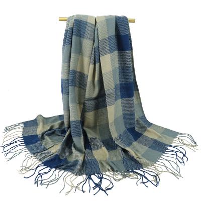 China Cotton Winter Women Cover Scarves Cashmere Tassels Scarf Lady Soft Warm Square Hijibs for sale