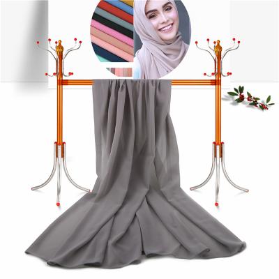 China Wholesale Chiffon Chiffon Scarf Shawl Soft Simple Hijabs Over 100 Colors For Muslim Women for sale