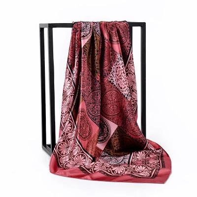 China 2022 brand new factory direct wholesale satin hijab satin scarf 90cm for sale