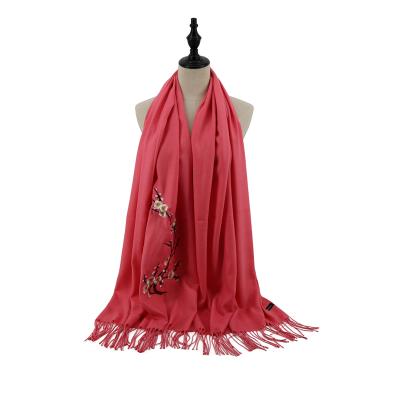 China Others Scarves Daily Life Wholesale Cashmere Printed Flowers Tassel Hijab Gorgeous Fashionable for sale