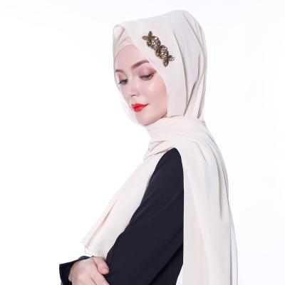 China Chiffon wholesale hijab flowers daily life elegant elegant gold other high quality scarves for sale