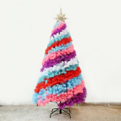 China High Quality Hinged Mixed Colors Chirstmas Christmas Tree With Gold Star Topper For Christmas Decoration for sale