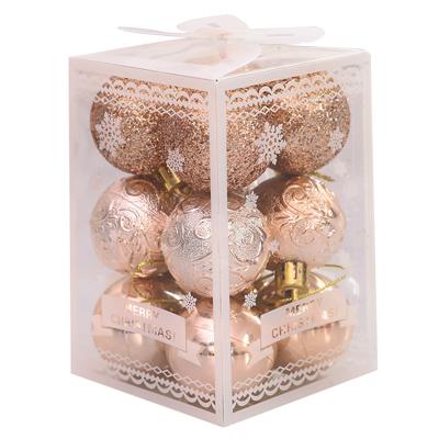 China Hot Selling Custom Made Shatterproof 4cm12pcs/Set Mini Shatterproof Christmas Ornaments Ball For Christmas Tree Decorations for sale