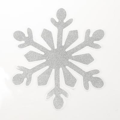 China Decorative Sticker Christmas Snowflake Window Decoration Sticker Frost Jelly Sticker for sale