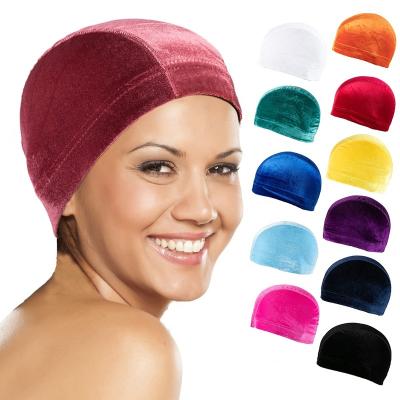 China Wholesale Daily Life China Made Mix Color Velvet Dome Cap Wave Cap Dome Style Wig Cap for sale