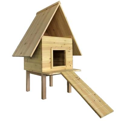 China Hot Sale Solid Wood Detachable Pet House Windproof Double Deck Outdoor Pet Room Detachable House for sale