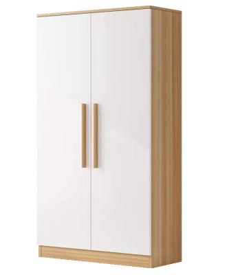 China 2022 Modern Best Selling Solid Wood Color Log OEM Style Modern Simple Wardrobe Double Door Wardrobe Storage Cabinet for sale