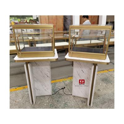 China Personalized Fashionable High End Marble Glass Jewelry Display Cabinet Jewelry Display Counter for sale