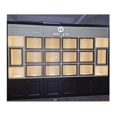 China Glass Material Products Display Cabinet Counter Gift Factory Sample Certificate Rack Display Electronic Jewelry Display Rack Customize for sale