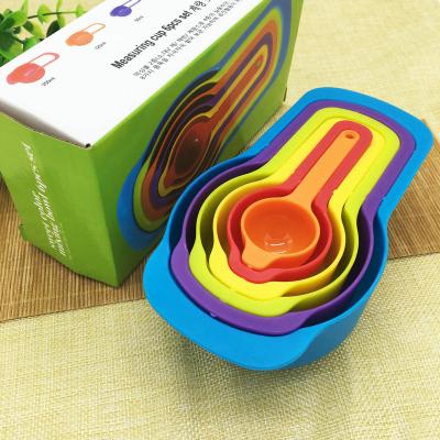 China New Plastic Stocked Set of Tools Rainbow Color Stackable Combination Dosers Tools 6-Piece Kitchen Accessories Tools for sale