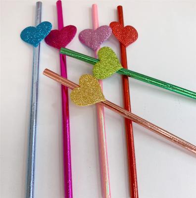 China Straw Individually Party Wedding Drinking Lovers Disposable Biodegradable Paper Wrapped Drinking Straw for sale