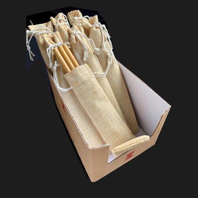 China Eco-Friendly Logo Disposable Natural Bamboo Custom Drinking Straws Bulk Bamboo Straw Cleaning Brush Wholesale Reusable for sale