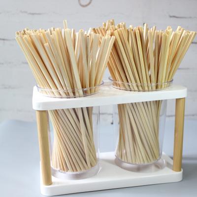 China Disposable Biodegradable Box Holding Hay Stem ECO Natural High Quality Small Wheat Reed Drinking Straws for sale